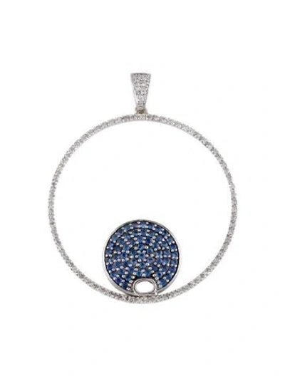 Pre-owned Pendant Sapphire & Diamond Enhancer  In Multi