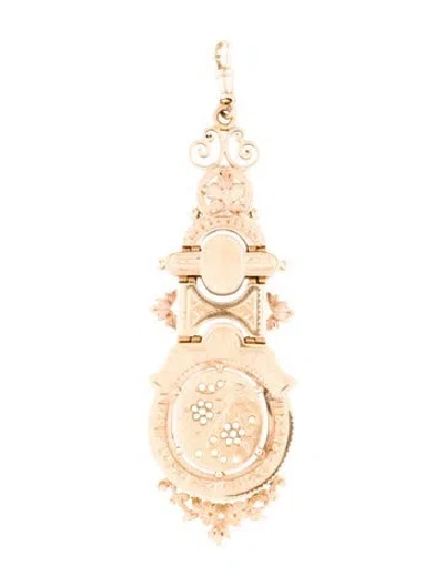 Pre-owned Pendant Victorian 18k Pearl Châtelaine  In Multi
