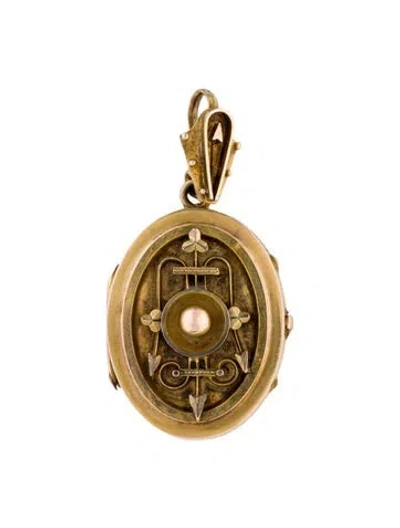 Pre-owned Pendant Victorian Locket , 1.75" In Multi