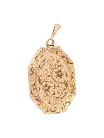 Pre-owned Pendant Vintage 10k Locket  In Multi
