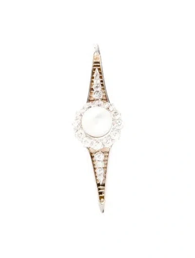 Pre-owned Pendant Vintage Pearl & Diamond  In Multi
