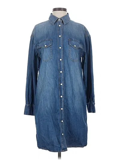 Pre-owned Pendleton 3/4 Sleeve Button Down Shirt In Blue