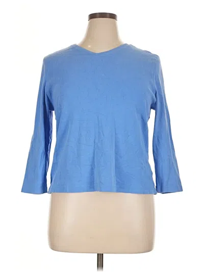 Pre-owned Pendleton 3/4 Sleeve T-shirt In Blue