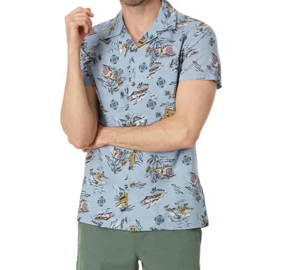 Pendleton Aloha Shirt In Blue Palms