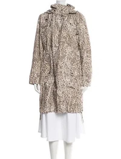 Pre-owned Pendleton Animal Print Parka In Neutral