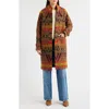 Pendleton Autumn Birch Archive Virgin Wool Blend Blanket Coat In Brown