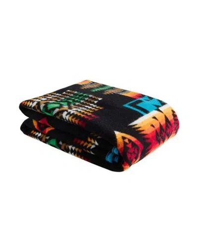 Pendleton Blanket Or Cover Black Size - Wool, Cotton