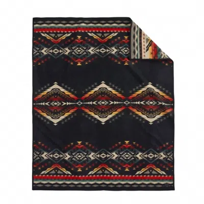 Pendleton Bridge Creek Unnapped Blanket Robe In Black