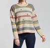 Pendleton Bridger Stripe Lambswool Sweater In Beige Multi