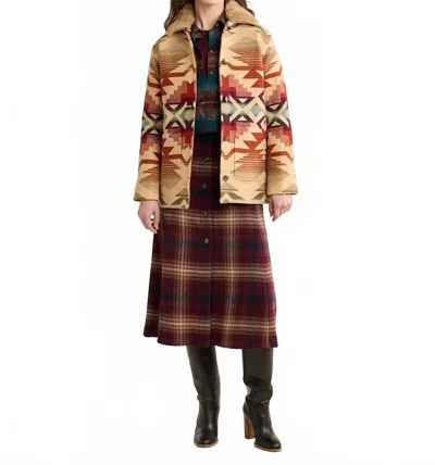 Pendleton Brownsville Coat In Stillwater Tan In Multi