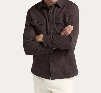 Pendleton Burnside Cotton Flannel Shirt In Brown Heather In Multi