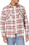 Pendleton Burnside Flannel Button Shirt In Red/white In Multi