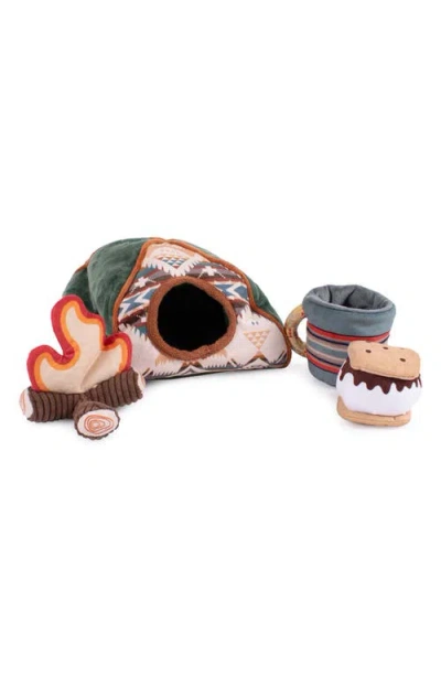 Pendleton Camp Discovery Tent Dog Toy Set In Multi