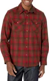 Pendleton Canyon Button Down Shirt In Red/brown Ombre In Brown