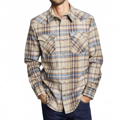 Pendleton Canyon Shirt In Brown/blue Gold Multi