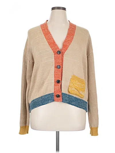 Pre-owned Pendleton Cardigan Sweater In Tan
