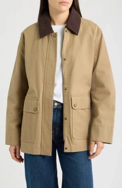 Pendleton Cascades Canvas Barn Coat In Brown