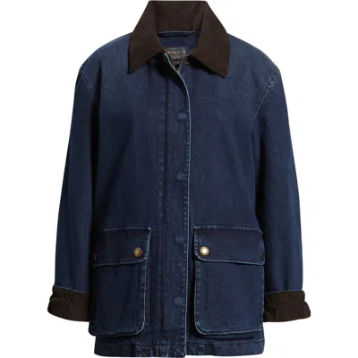 Pendleton Cascades Denim Barn Coat In Blue