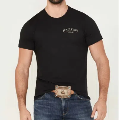 Pendleton Cascadia Skull Graphic Tee In Vintage Black/ Cream