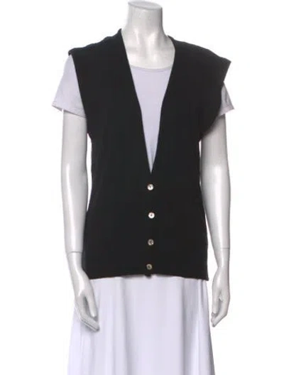 Pre-owned Pendleton Cashmere V-neck Sweater In Black