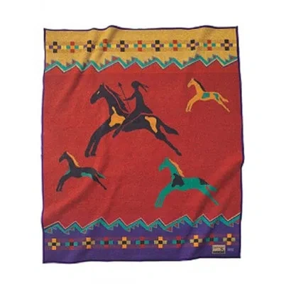 Pendleton Celebrate The Horse In Red,gold