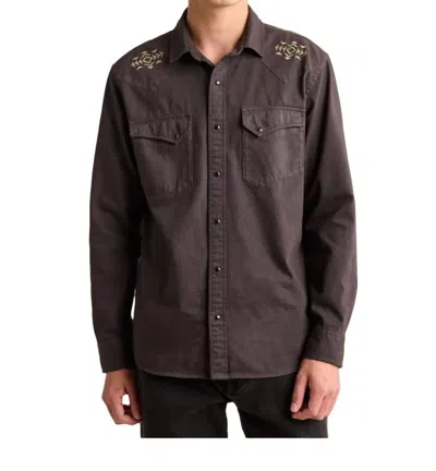 Pendleton Chandler Embroidered Shirt In Black In Black