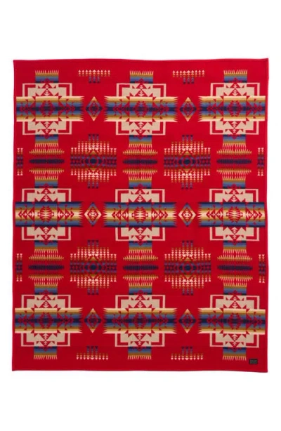 Pendleton Chief Joseph Jacquard Blanket In Red