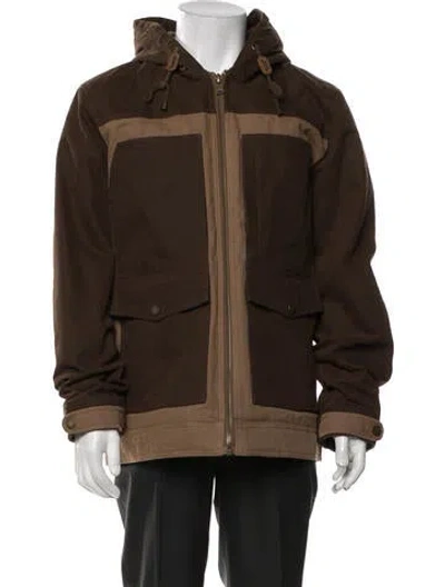 Pre-owned Pendleton Colorblock Pattern Jacket In Brown