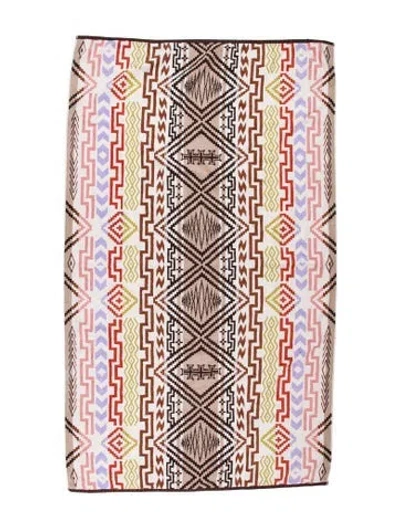 Pre-owned Pendleton Cotton Beach Towel In Brown