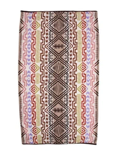 Pre-owned Pendleton Cotton Beach Towel In Brown