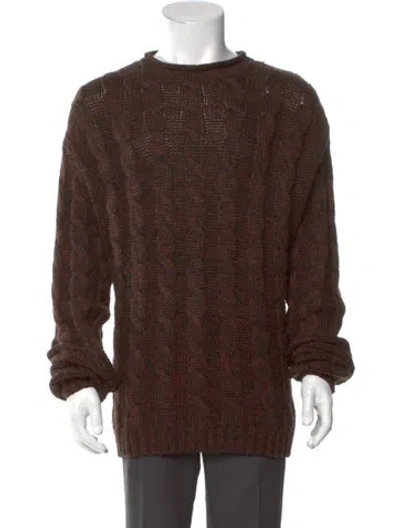 Pre-owned Pendleton Crew Neck Long Sleeve Pullover In Brown