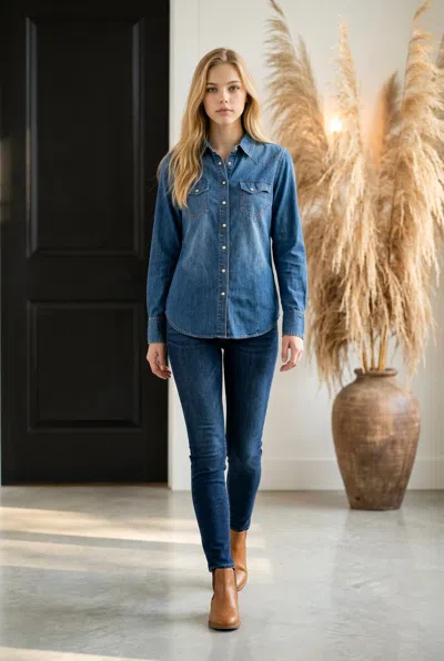 Pendleton Darling Shirt In Medium Denim In Blue