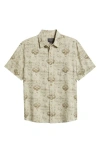 Pendleton Dawson Linen Blend Button-up Shirt In Agate Beach Olive