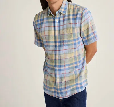 PENDLETON DAWSON PLAID LINEN SHIRT IN BLUE MULTI