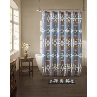 Pendleton Diamond Peak Shower Curtain In Blue
