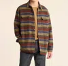PENDLETON DOUBLESOFT STRIPED DRIFTWOOD SHIRT IN RUST YAKIMA STRIPE