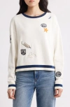 Pendleton Explorer Appliqué Cotton Sweatshirt In Antique White