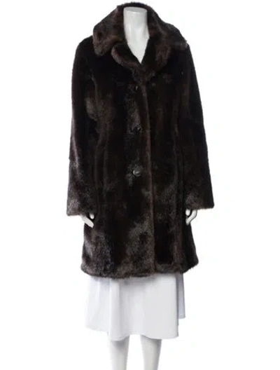 Pre-owned Pendleton Faux Fur Coat In Black