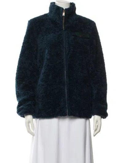 Pre-owned Pendleton Faux Fur Faux Fur Jacket In Blue