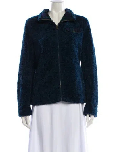 Pre-owned Pendleton Faux Fur Jacket In Blue