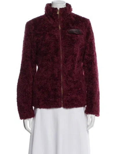 Pre-owned Pendleton Faux Fur Jacket In Red