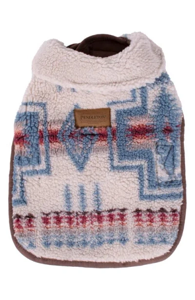 Pendleton Fleece Dog Coat In Multi