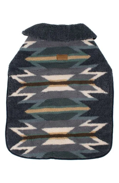 Pendleton Fleece Dog Coat In Blue