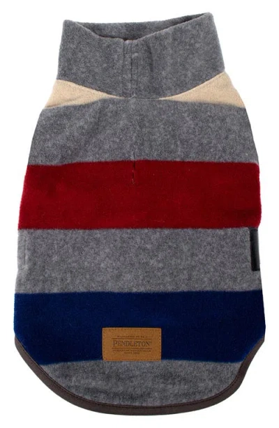 Pendleton Fleece Dog Vest In Gray