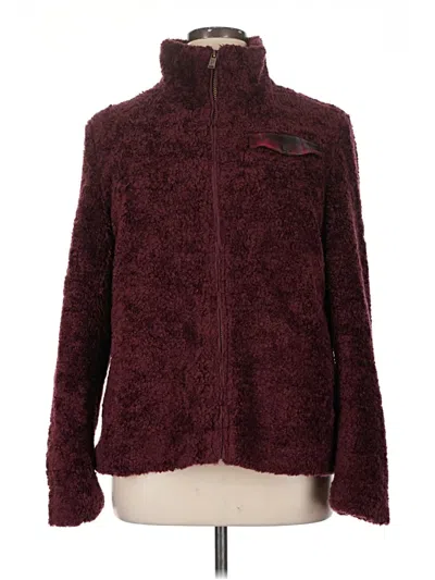 Pre-owned Pendleton Fleece Jacket In Burgundy