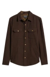 Pendleton Forrest Twill Snap Shirt In Red Mix/ Brown Twill In Brown Twill