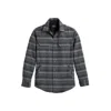 PENDLETON FORREST TWILL SNAP SHIRT IN GREY MIX STRIPE