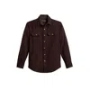 Pendleton Forrest Twill Snap Shirt In Red Mix/ Brown Twill In Multi