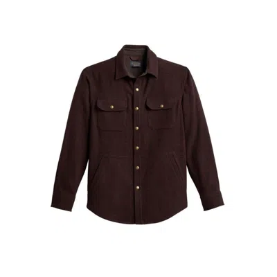 Pendleton Forrest Twill Snap Shirt In Red Mix/ Brown Twill
