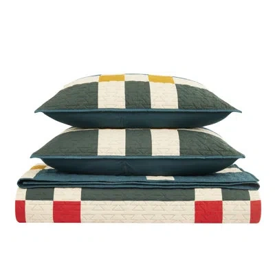 Pendleton Four Square Quilt Set Balsam Green